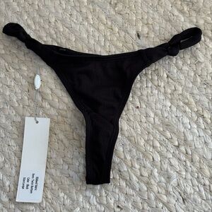 Black Ribbed Bikini set